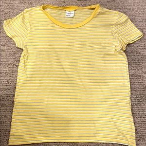 girls tillys yellow striped shirt